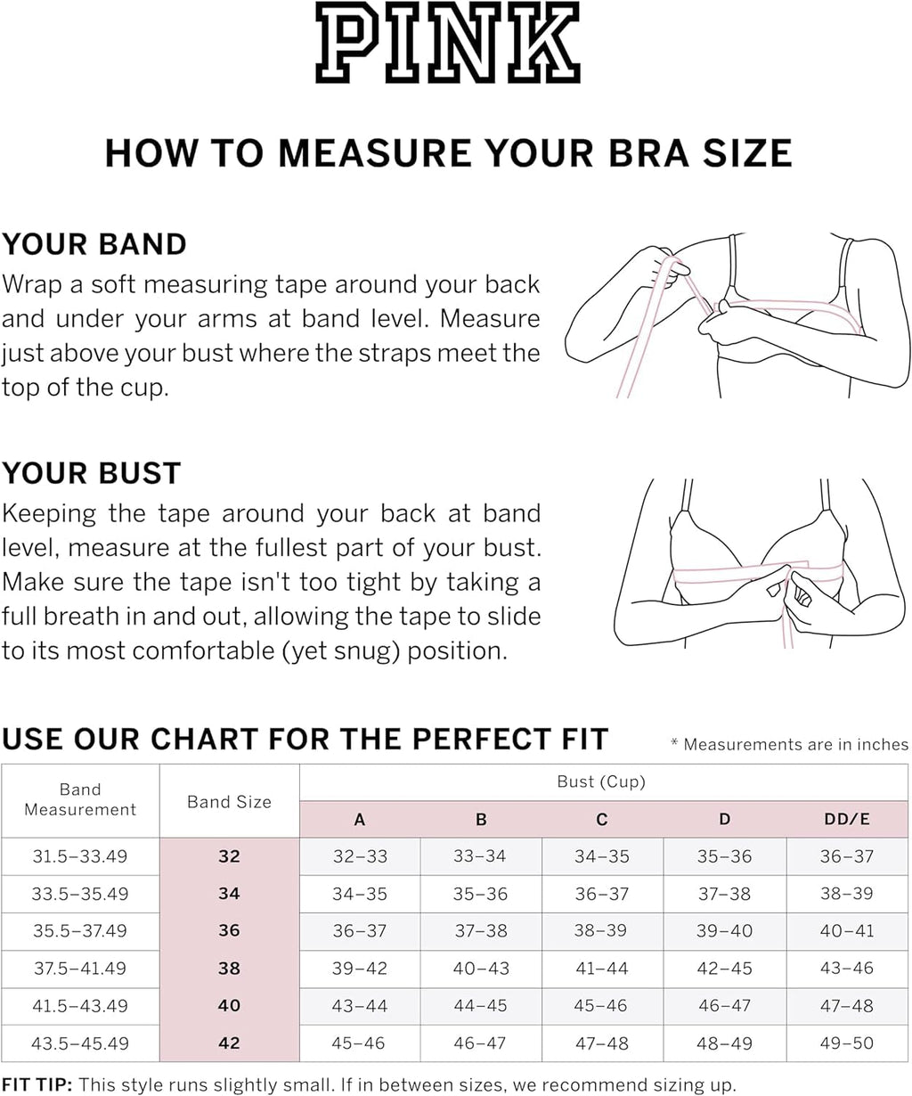 Victoria's Secret Women's Pink Wear Everywhere Push Up Bra, Bras for Women (32A-40DDD)