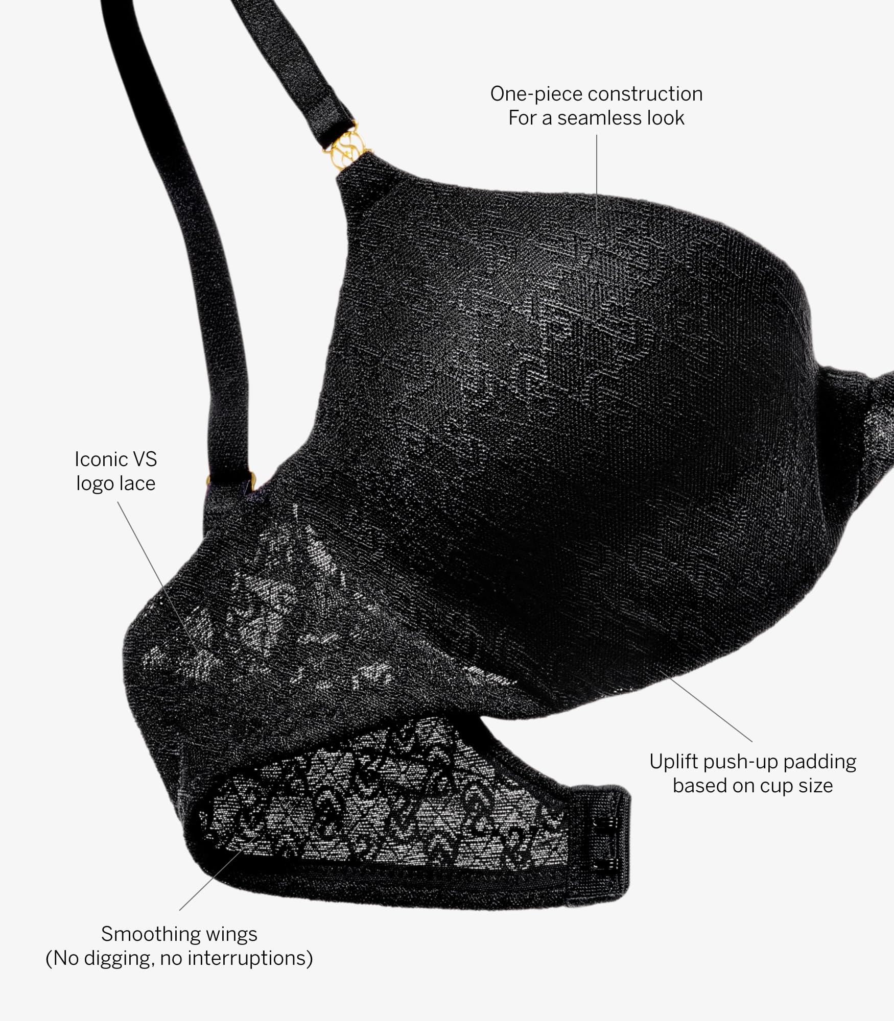 Victoria's Secret Women's Icon Push Up Bra, Bras for Women (32A-38DDD)