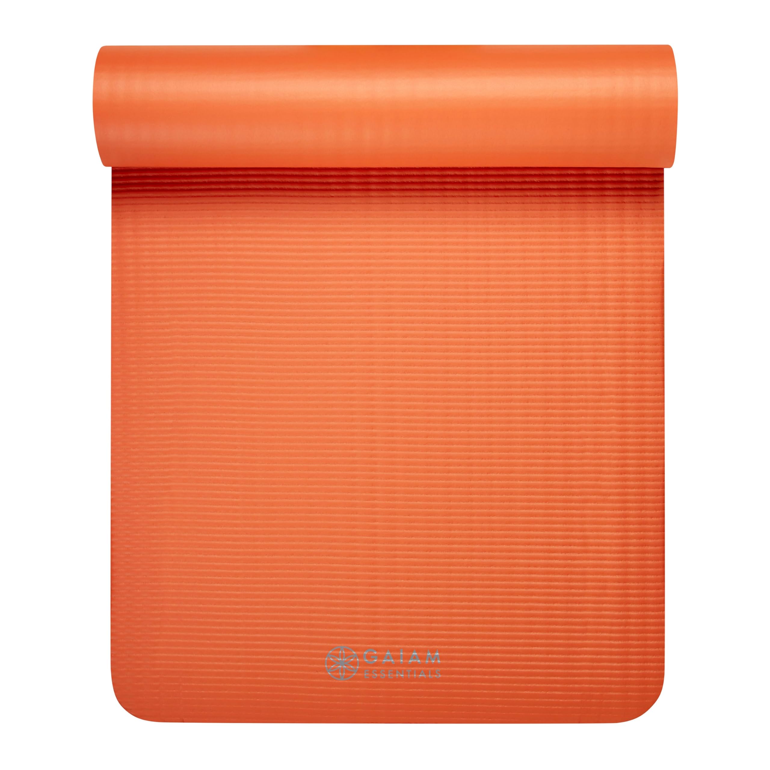 Gaiam Essentials Thick Yoga Mat Fitness & Exercise Mat with Easy-Cinch Yoga Mat Carrier Strap, 72"L x 24"W x 2/5 Inch Thick