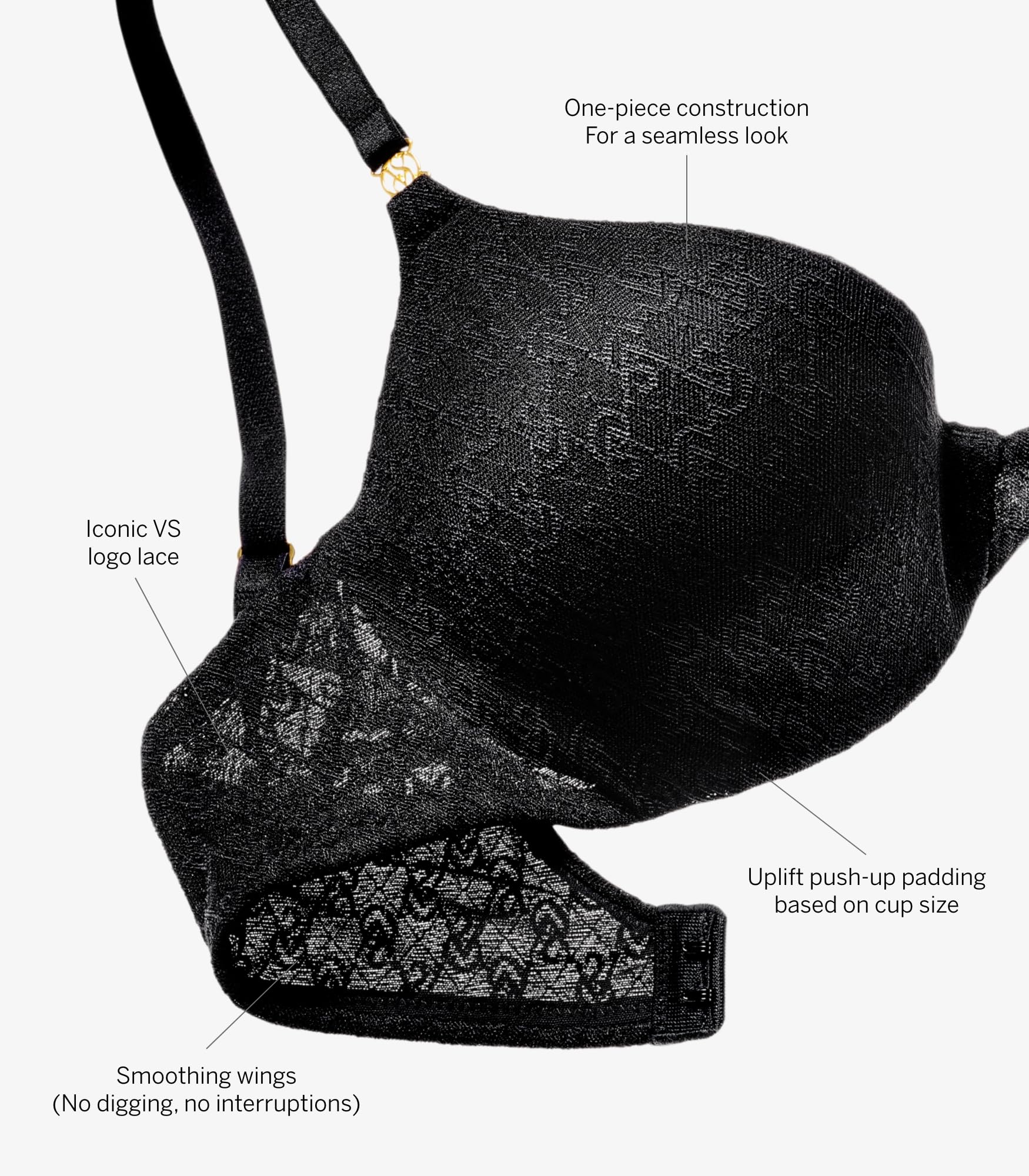Victoria's Secret Women's Icon Push Up Bra, Bras for Women (32A-38DDD)