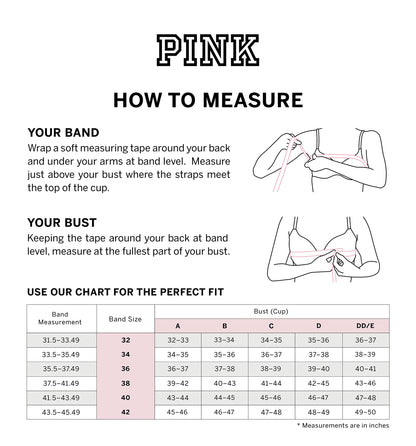Victoria's Secret Women's Pink Wear Everywhere Push Up Bra, Bras for Women (32A-40DDD)