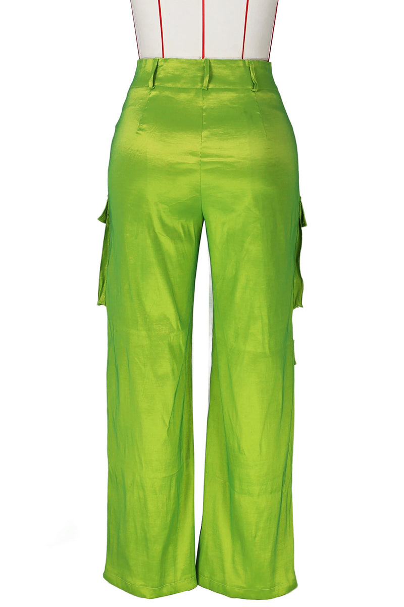 Cargo Casual High Waist Straight Leg Pants