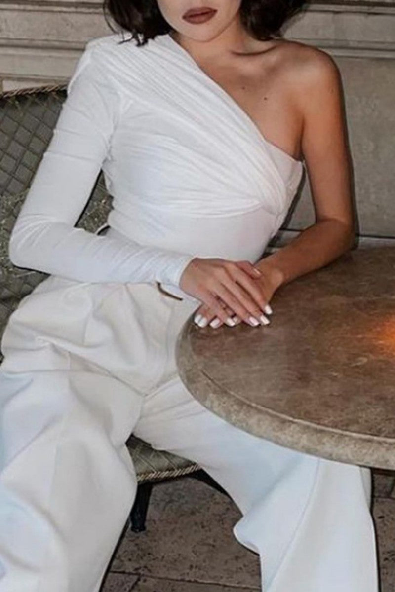 White Casual Solid Backless O Neck Skinny Romper
