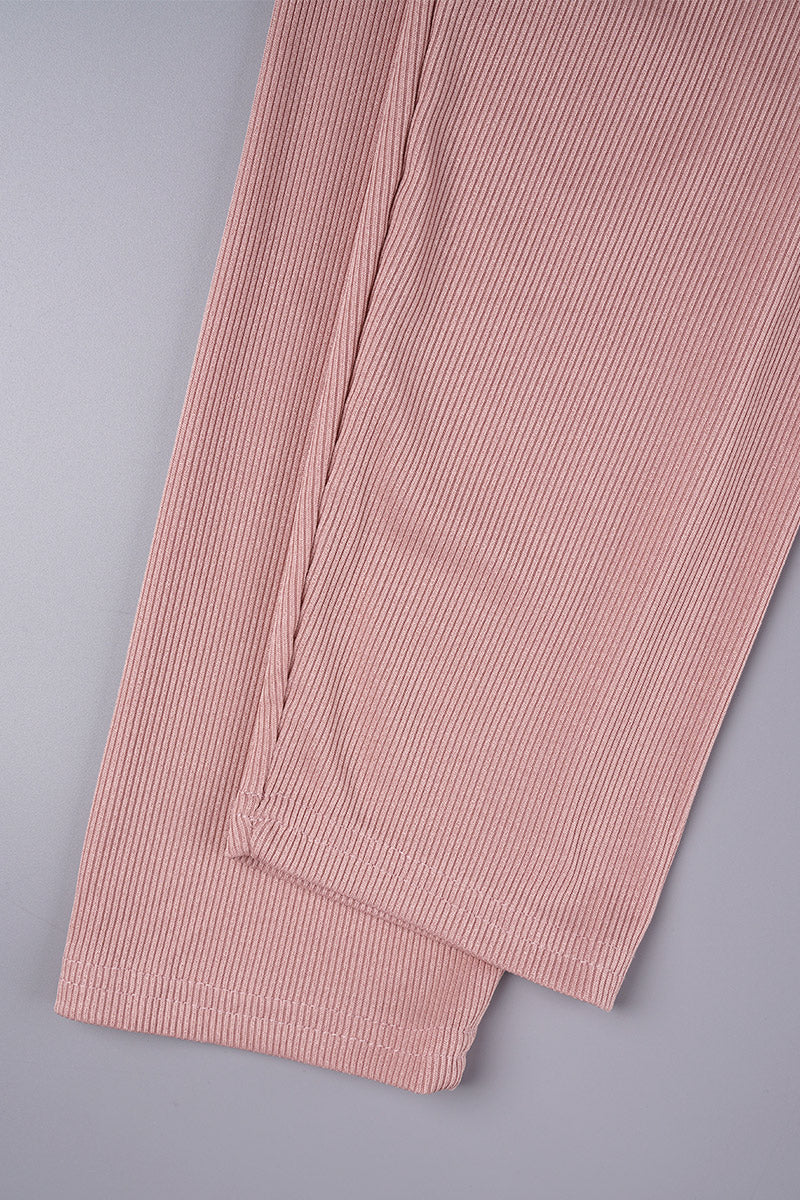 Workout Long Sleeve Crop Tops And Skinny Pants Two Pieces