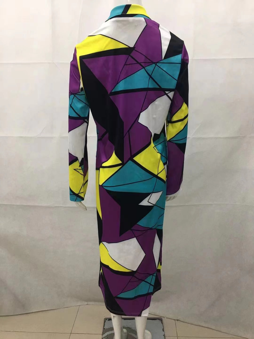 Multi-color Casual Color Block Patchwork Pocket Buckle Cardigan Collar Outerwear
