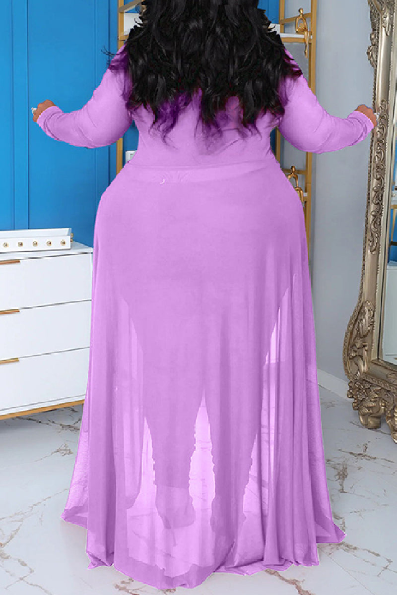 Black Casual Solid Patchwork V Neck Plus Size Jumpsuits