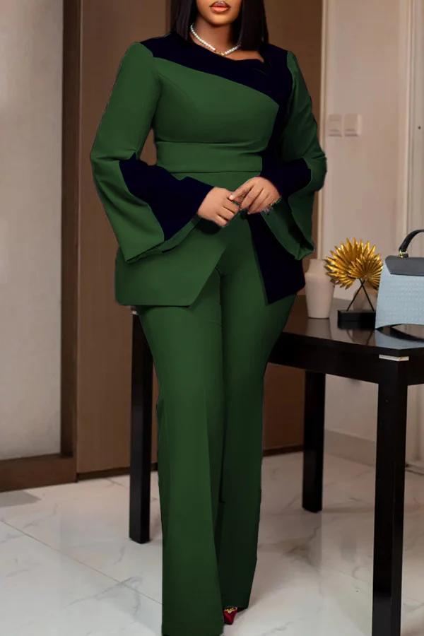 Casual Business Wear  Long Sleeve Two Pieces