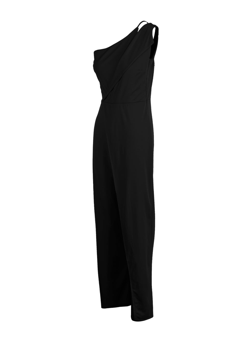 Fashion Casual Solid Patchwork Asymmetrical Collar Straight Jumpsuits