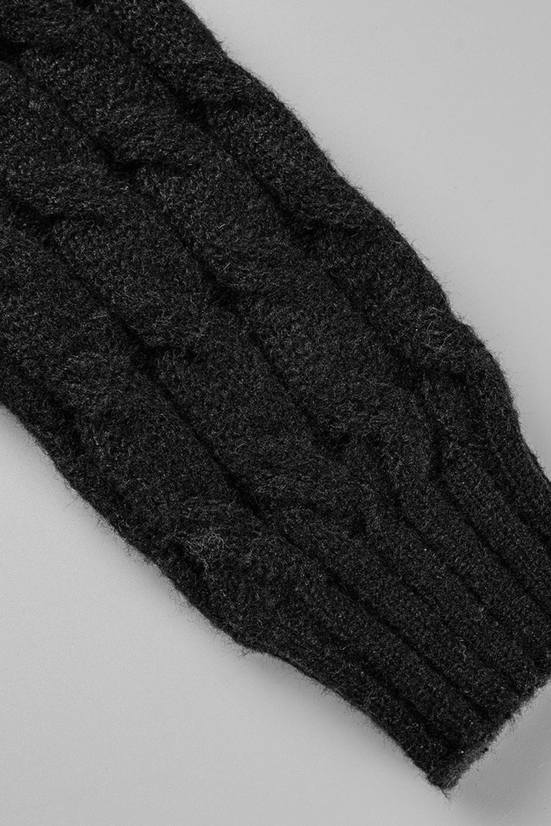 Cardigan Collar Long Sleeve Longline Knitted Sweater Jackets