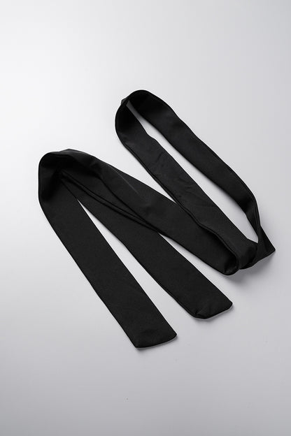 Black Sexy Casual Solid High Opening Halter Plus Size Jumpsuits(With Belt)