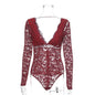 Women Black White Lace Club Suit