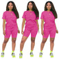 Women two piece set crop top shorts 2 piece set for women two pieces sets tops shorts summer women' suit