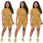Women two piece set crop top shorts 2 piece set for women two pieces sets tops shorts summer women' suit