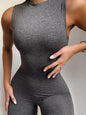 Ribbed Casual Zipper V Neck Rompers Women Jumpsuit Workout Sporty Short Sleeve Skinny Biker Shorts Playsuits Fashion